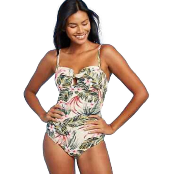 Kona Sol Other - Women's Pique Bandeau High Coverage One Piece Swimsuit - Kona Sol™ Multi